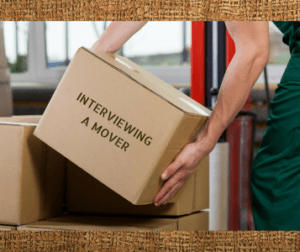 person moving a box